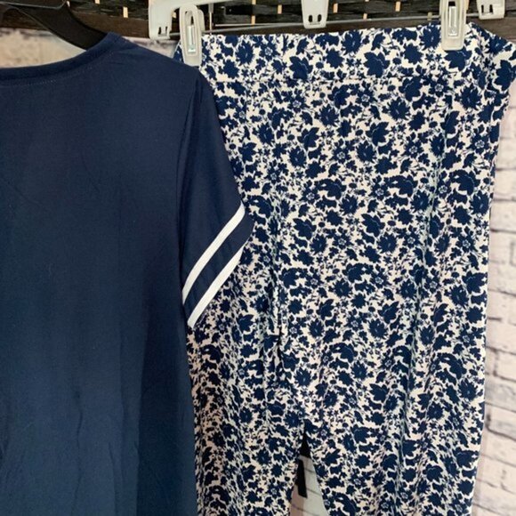 Lucky Brand L Blue Logo Floral Lounge Set - Picture 5 of 6